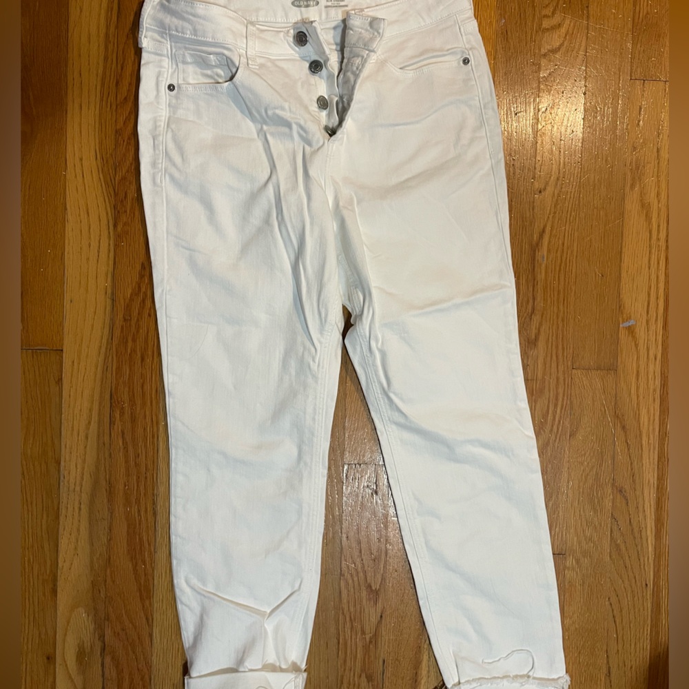 Cropped Old Navy White Jeans